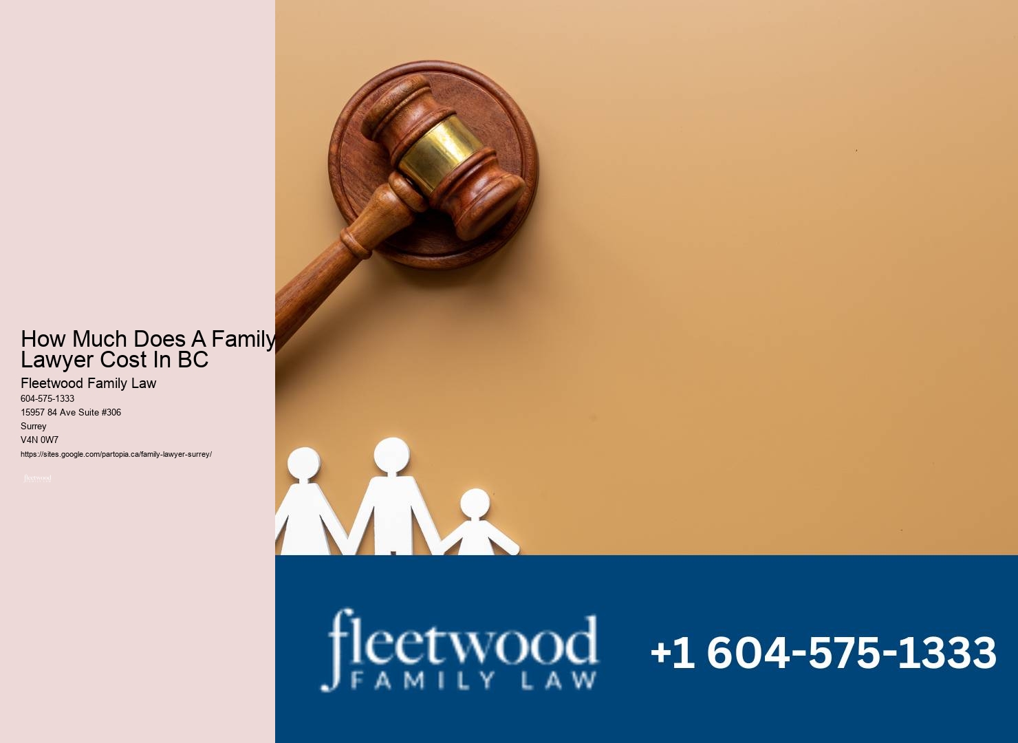 Family law attorney fees BC