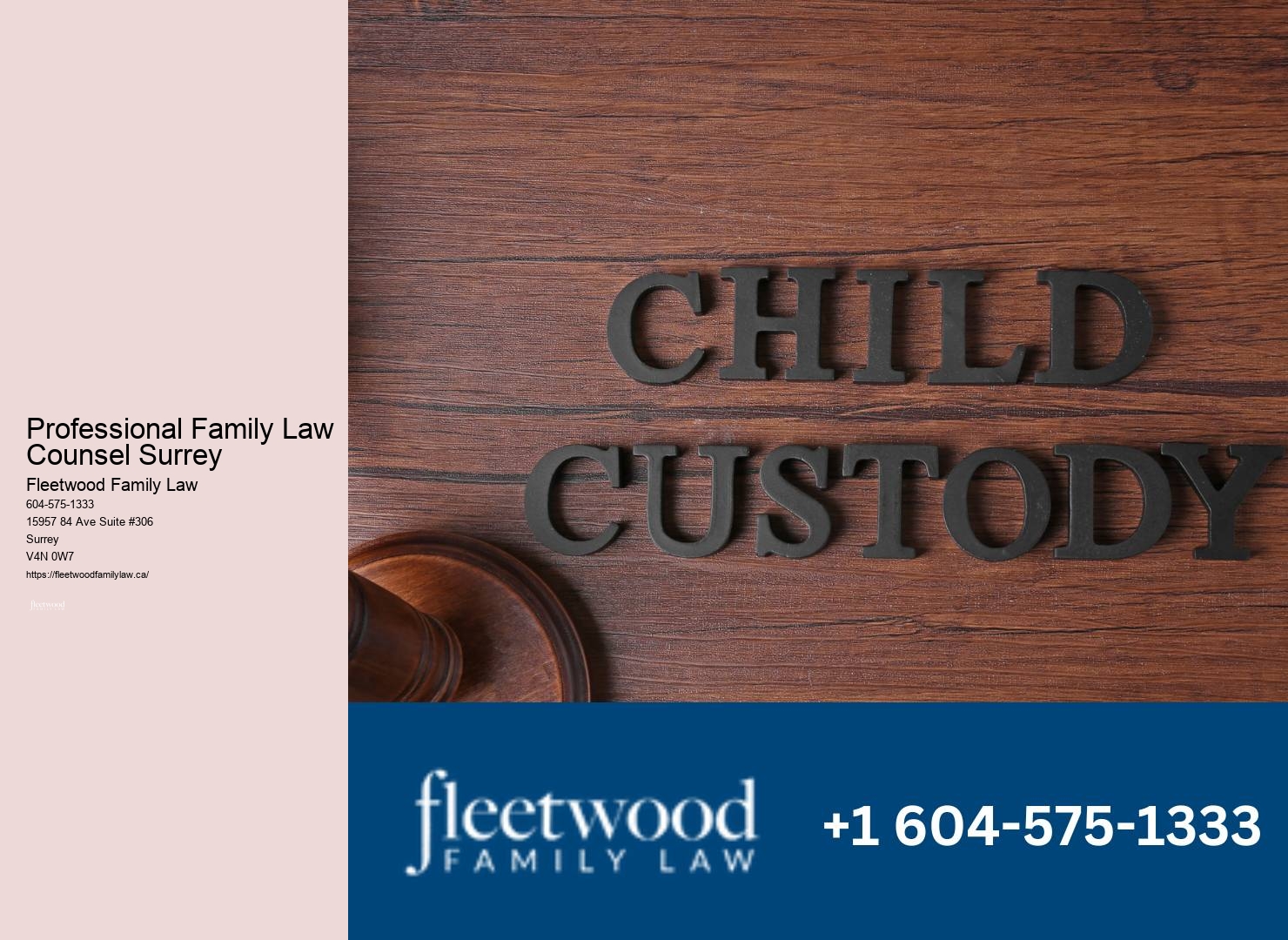 Professional Family Law Counsel Surrey Family Law Legal Support