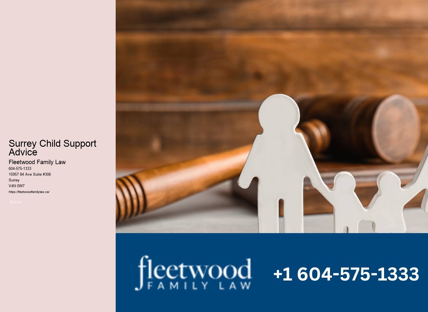Surrey Child Support Advice Family Lawyer Fees