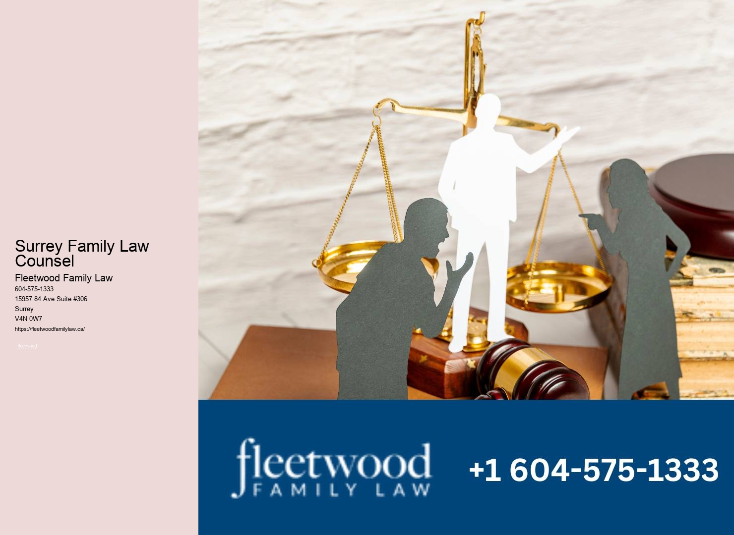 Surrey Family Law Counsel Child Support Lawyer Consultation