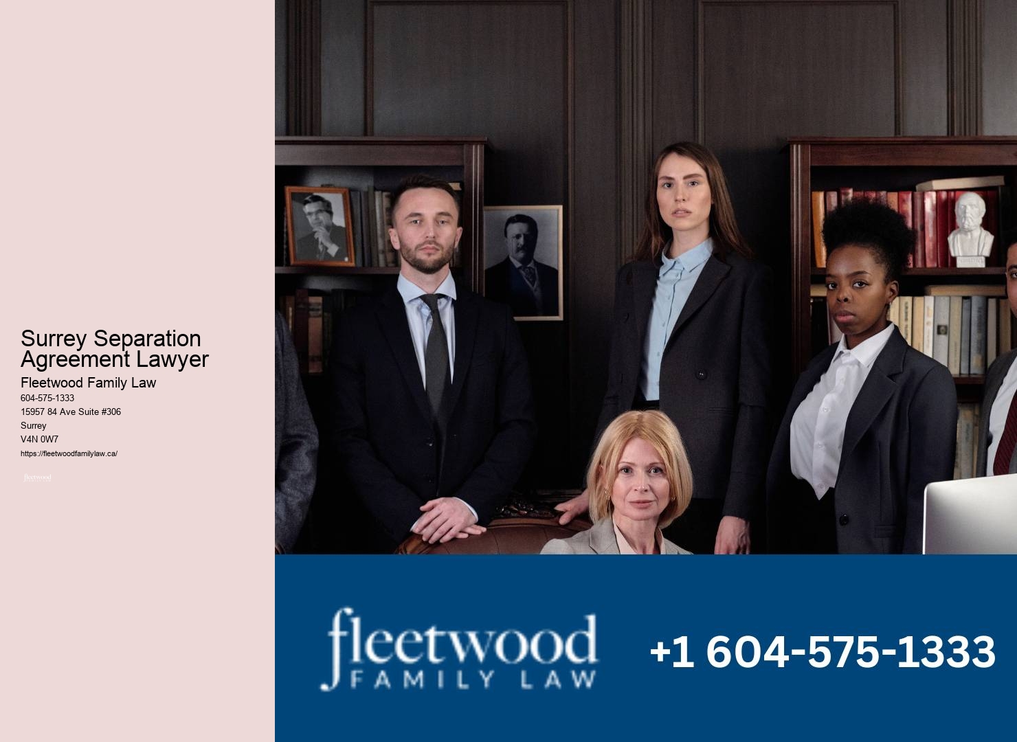 Knowledgeable Surrey Separation Agreement Lawyer Family Law Consultancy