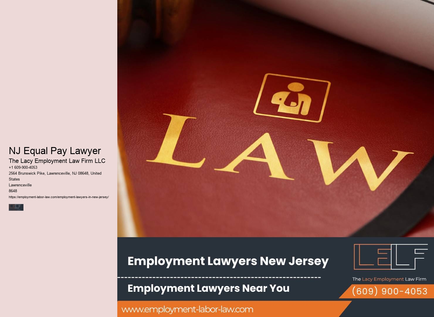 NJ Equal Pay Lawyer Employee Rights Attorney