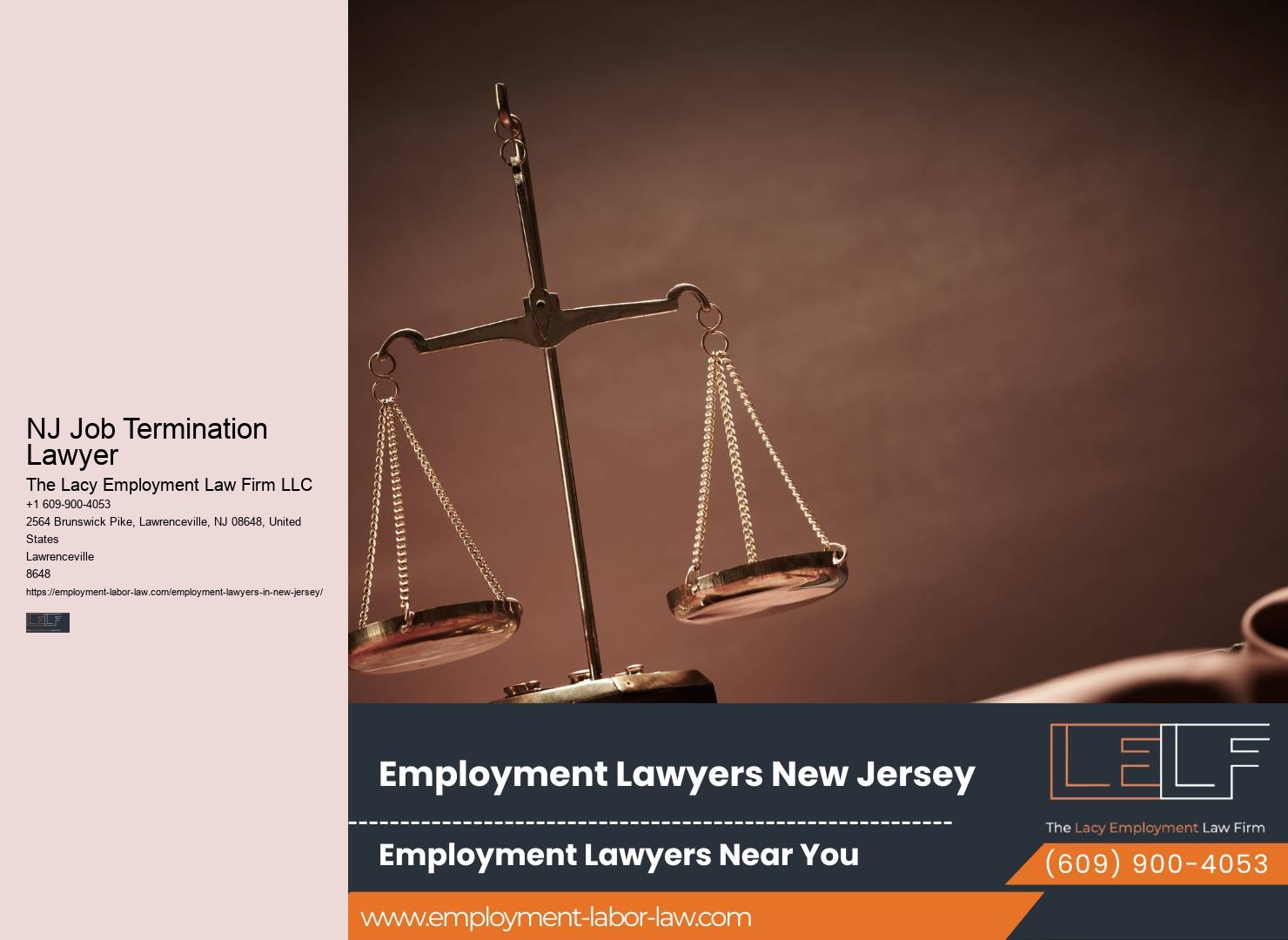 NJ Job Termination Lawyer Employment Discrimination Counsel