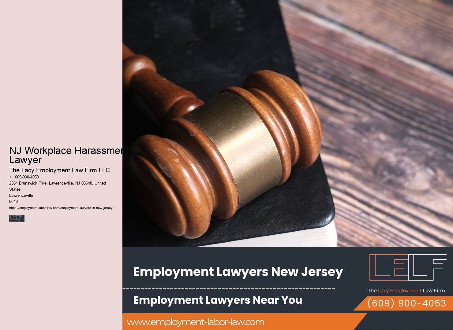 NJ Workplace Harassment Lawyer Employment Law Representation