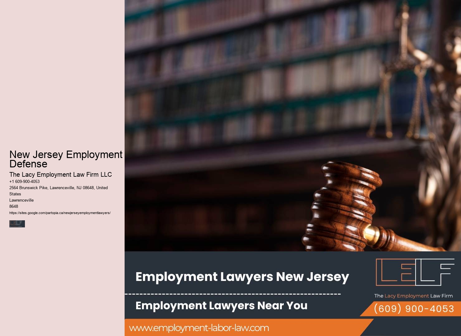 New Jersey Employment Defense Employment Legal Assistance
