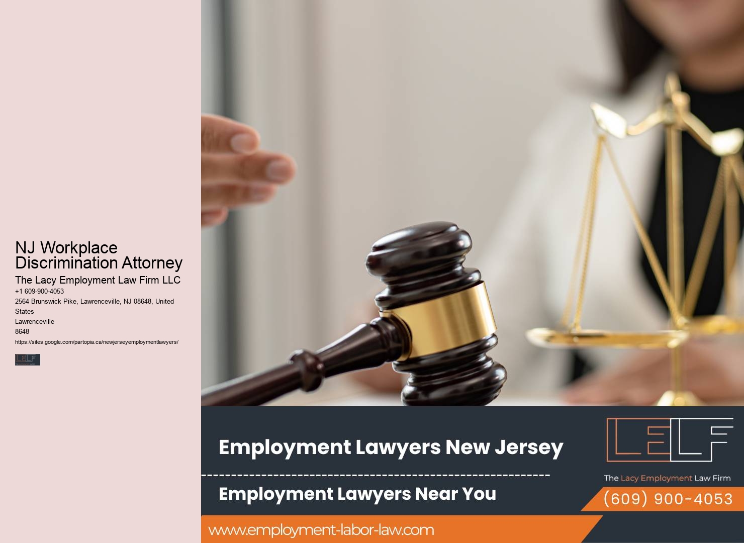 NJ Workplace Discrimination Attorney Job Termination Law Services