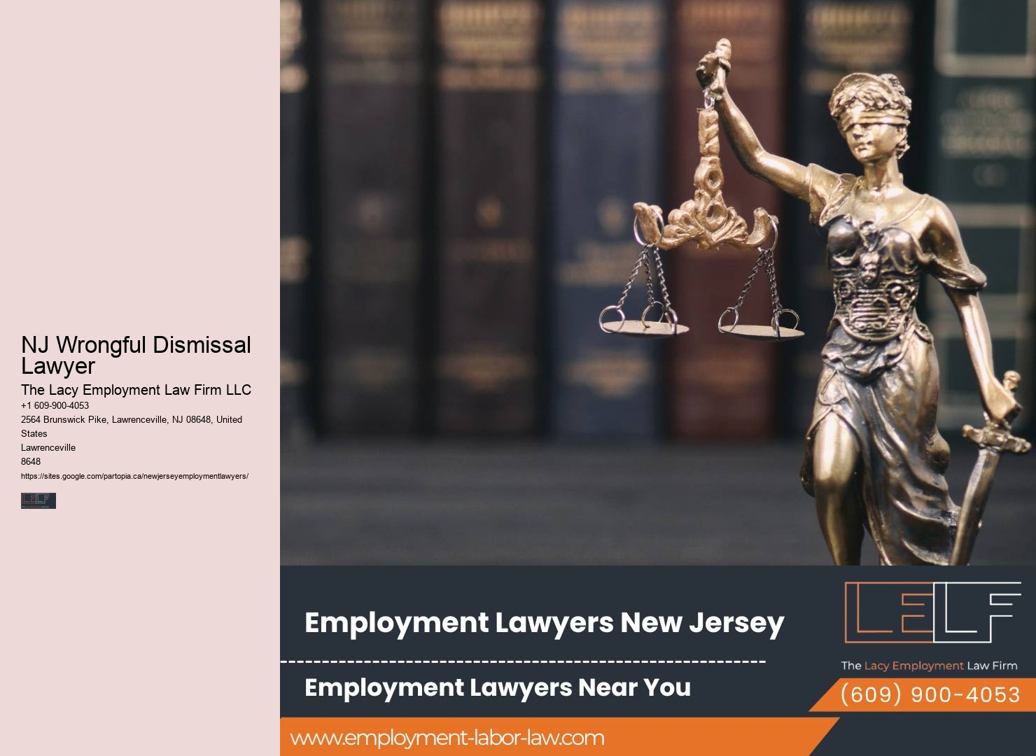NJ Wrongful Dismissal Lawyer Fair Employment Lawyer